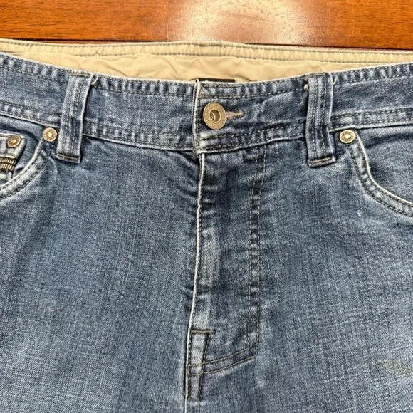 prAna Breathe Men's Jeans Size 34 Blue Denim Relaxed Fit Cotton Spandex Blend - Picture 4 of 14